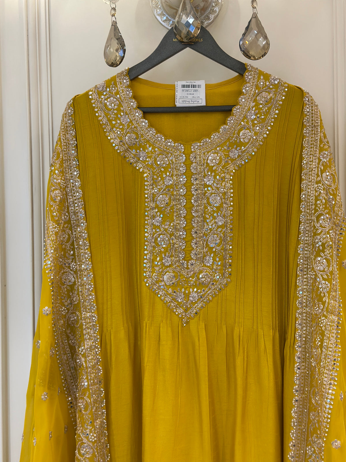 Luxury Silk Semi-Formal Suit Set with Hand Embroidery
