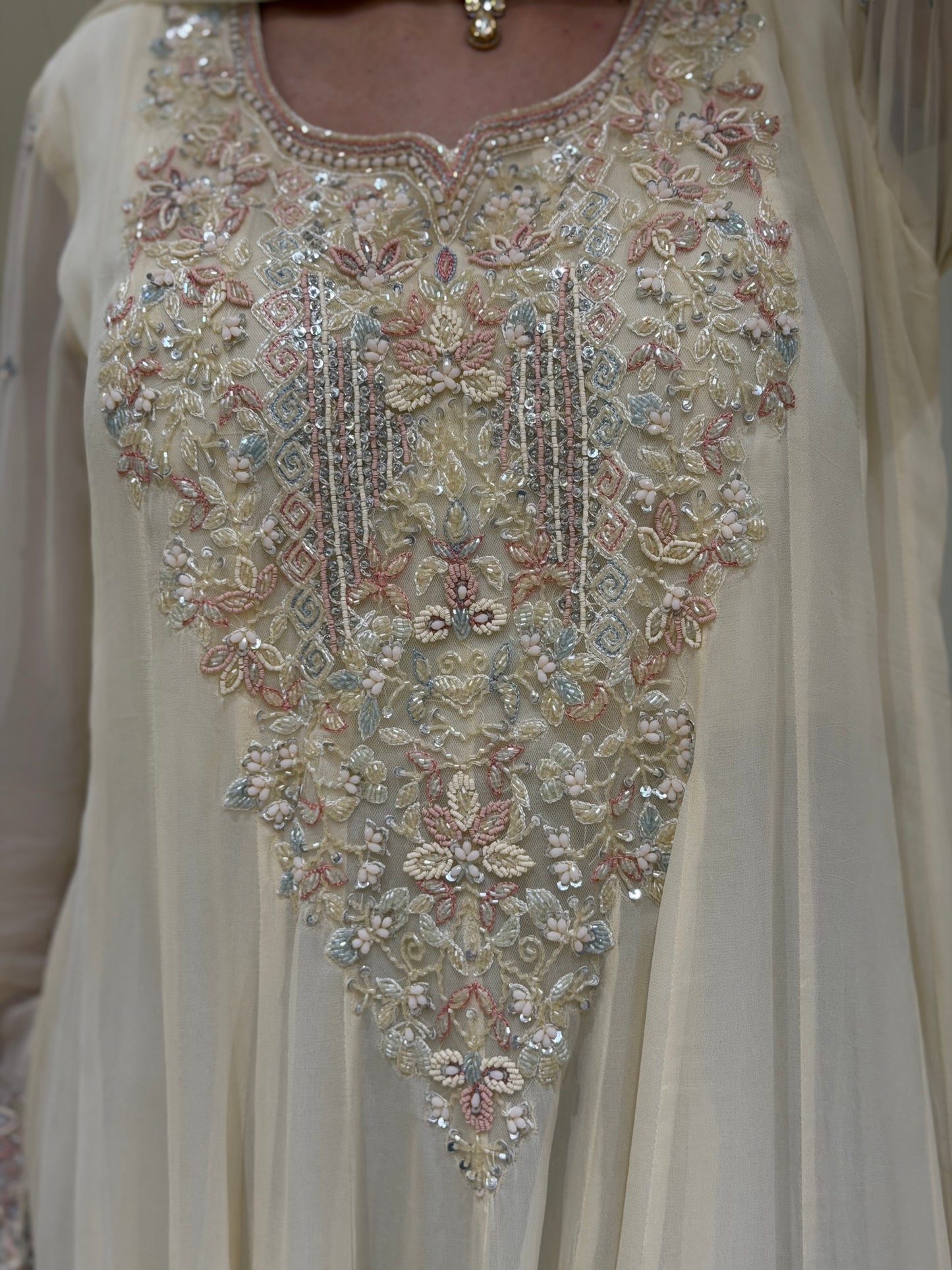 Ethereal Grace – Luxury Georgette Embellished Gown