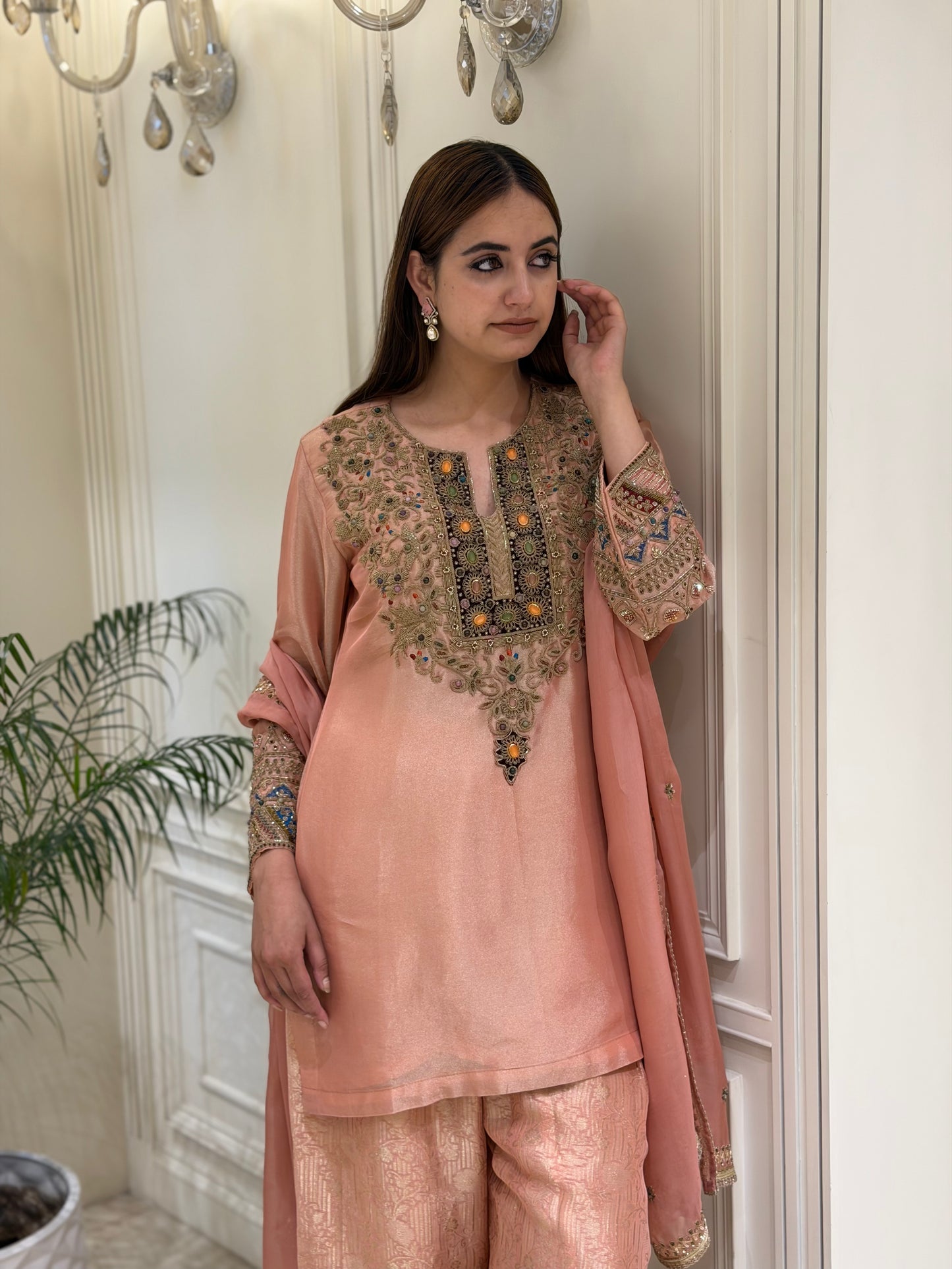 Zarmina Heritage Tissue Shalwar Set