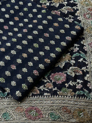 Midnight Noir Pure Banarasi Khaddi Unstitched Suit