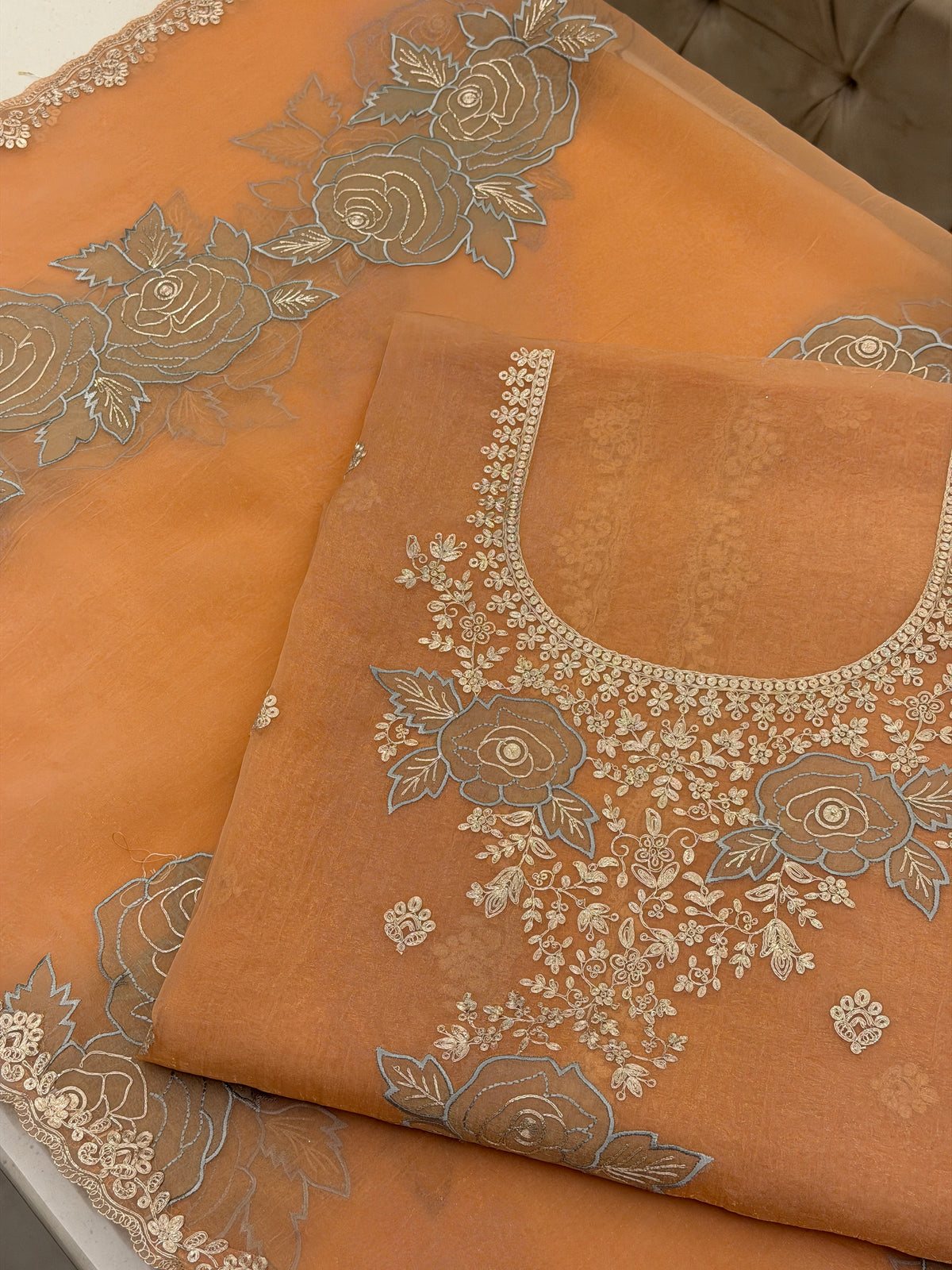 Noor-e-Gulnaar Organza Luxury Formals