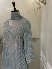 Noor-e-Simra Tissue Silk Gharara Set