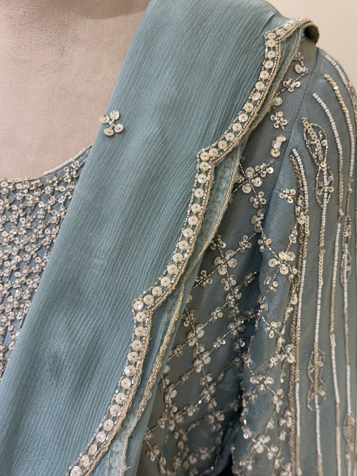 Noor-e-Simra Tissue Silk Gharara Set