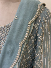 Noor-e-Simra Tissue Silk Gharara Set