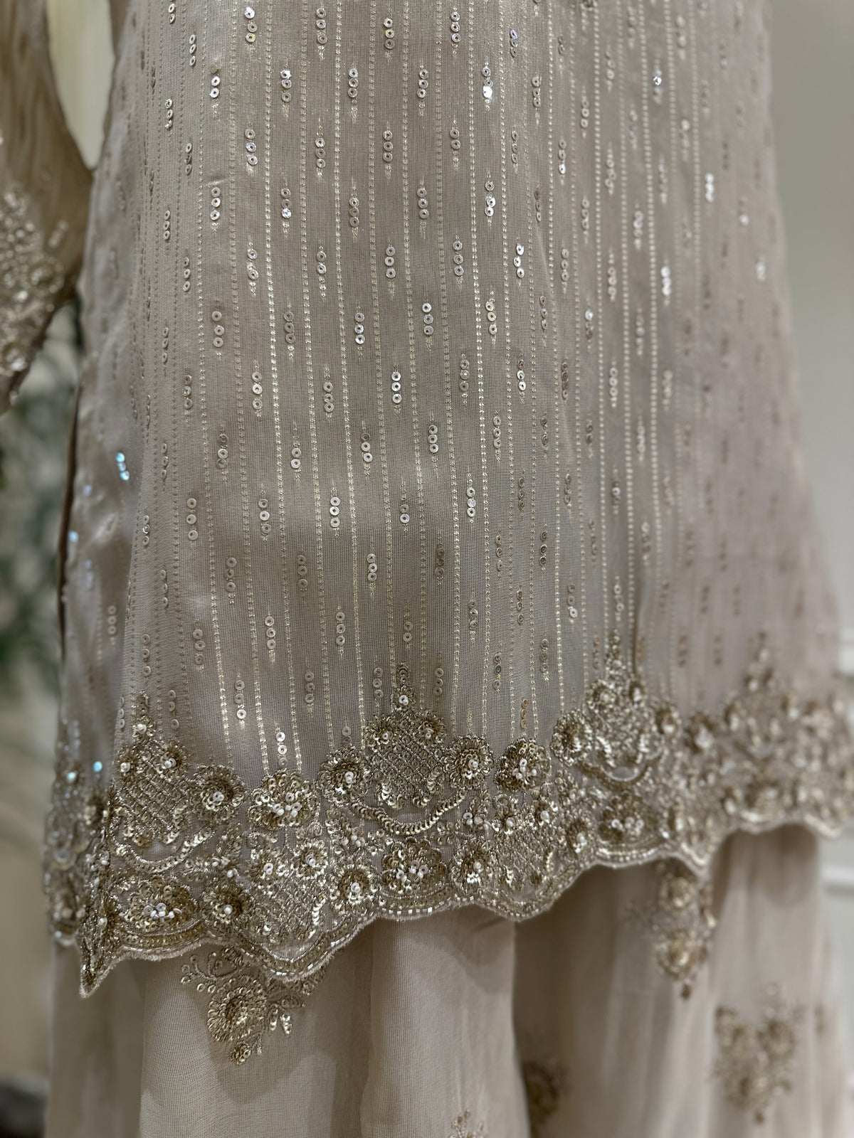 Noor-e-Zarina Tissue Silk Sharara Set ✨