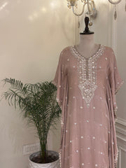 Noor-e-Afreen Chinon Kaftan Set ✨