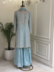 Noor-e-Lavanya Chinon Gharara Set