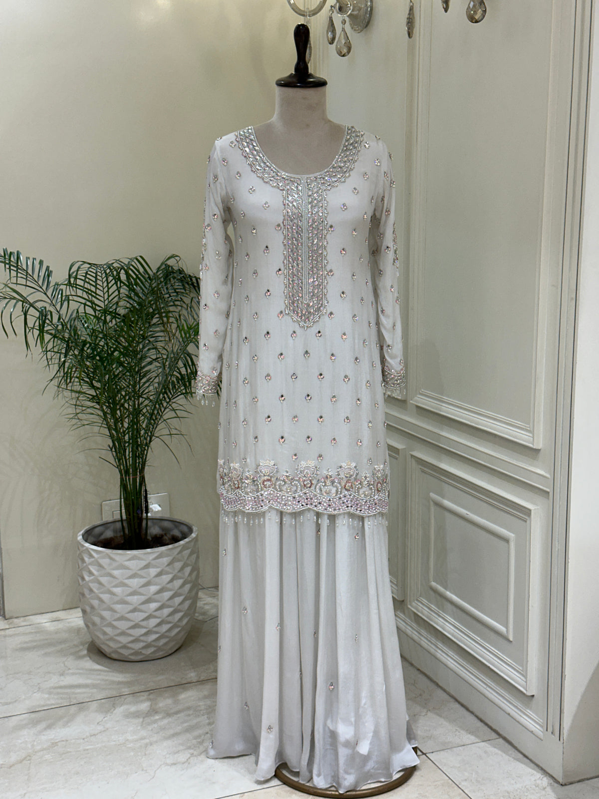 Noor-e-Safiya Chinon Sharara Set