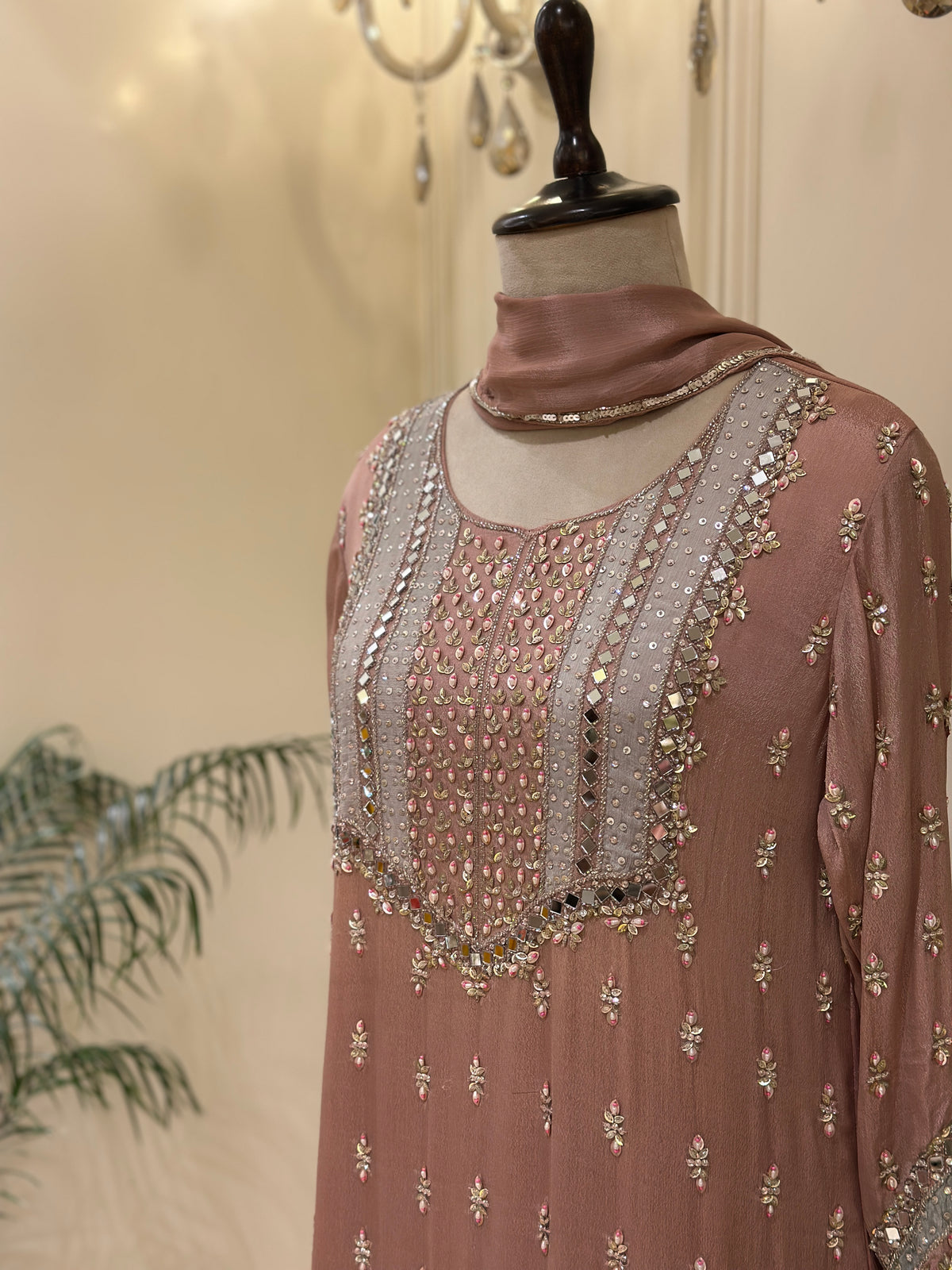 Noor-e-Rouhi Chinon Embellished Sharara Set