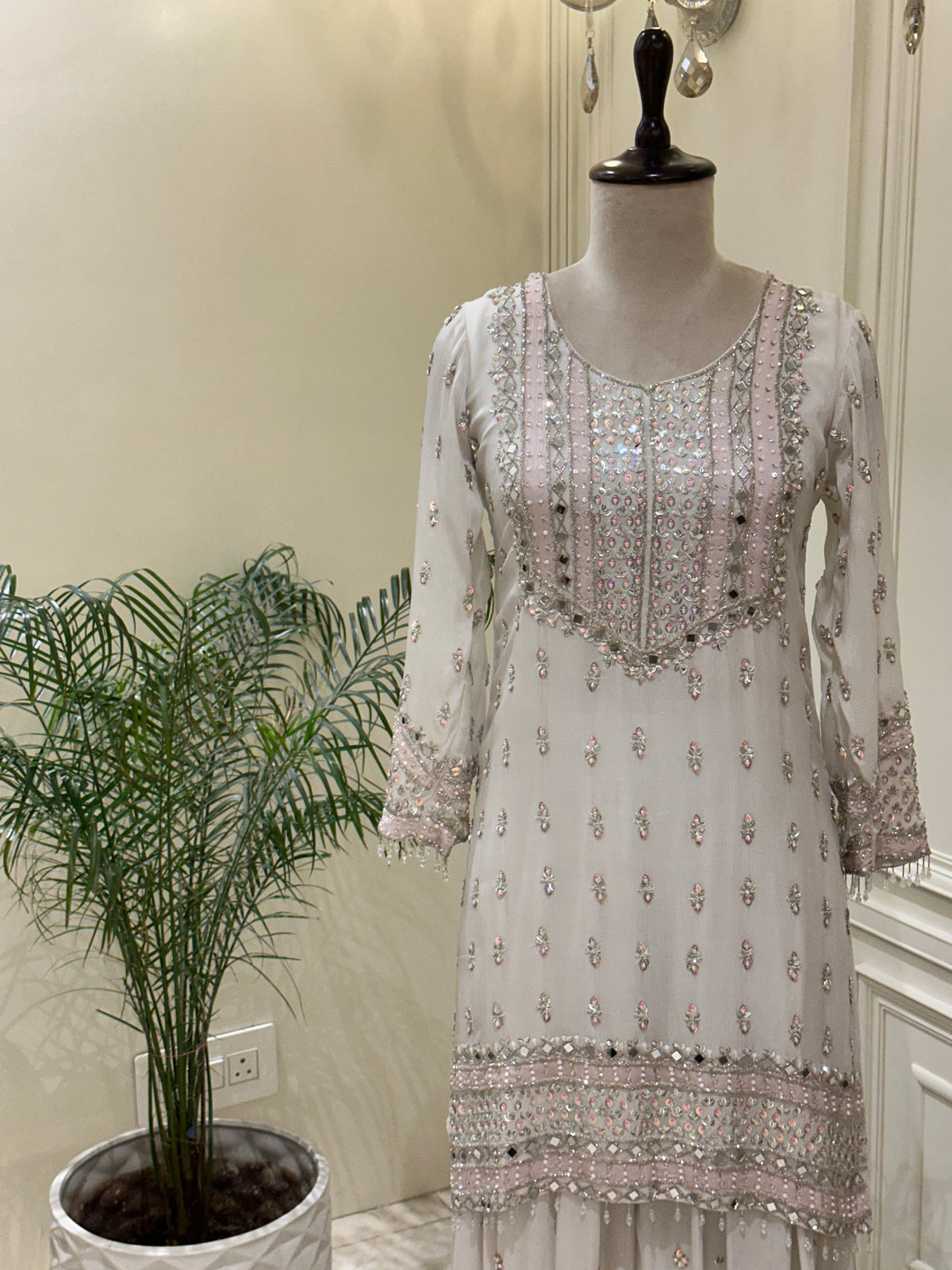 Noor-e-Rouhi Chinon Embellished Sharara Set