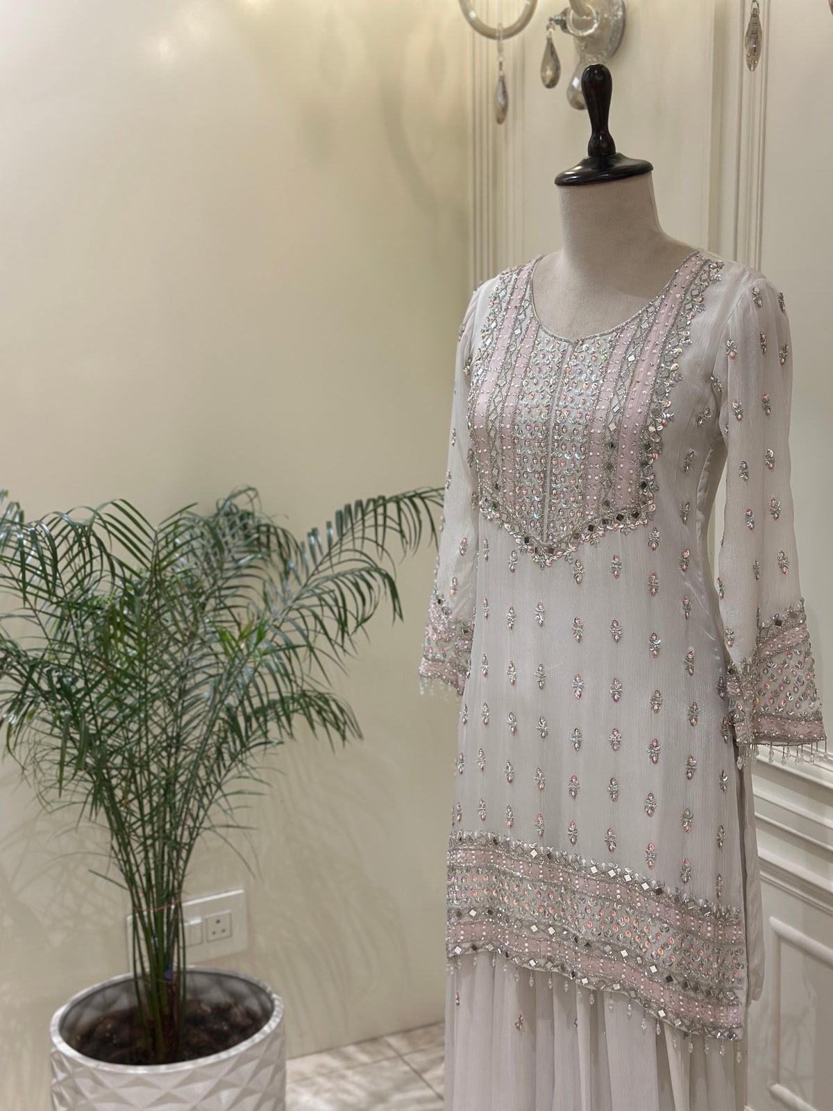 Noor-e-Rouhi Chinon Embellished Sharara Set