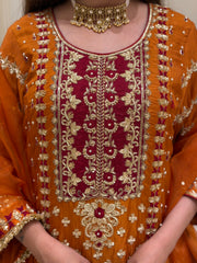 Noor-e-Zarmina Brocade Farshi Gharara Set