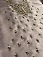 Premium Designer Suit with Intricate Handwork & Jewel Accents