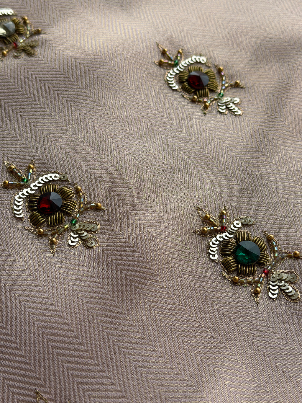 Premium Designer Suit with Intricate Handwork & Jewel Accents