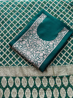 Pure Silk Khaddi Embroidered Suit with Banarasi Gharchola Dupatta