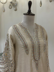Noor-e-Zarmina Raw Silk Sharara Set