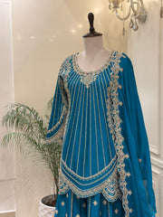 Noor-e-Safiya Chinon Sharara Set