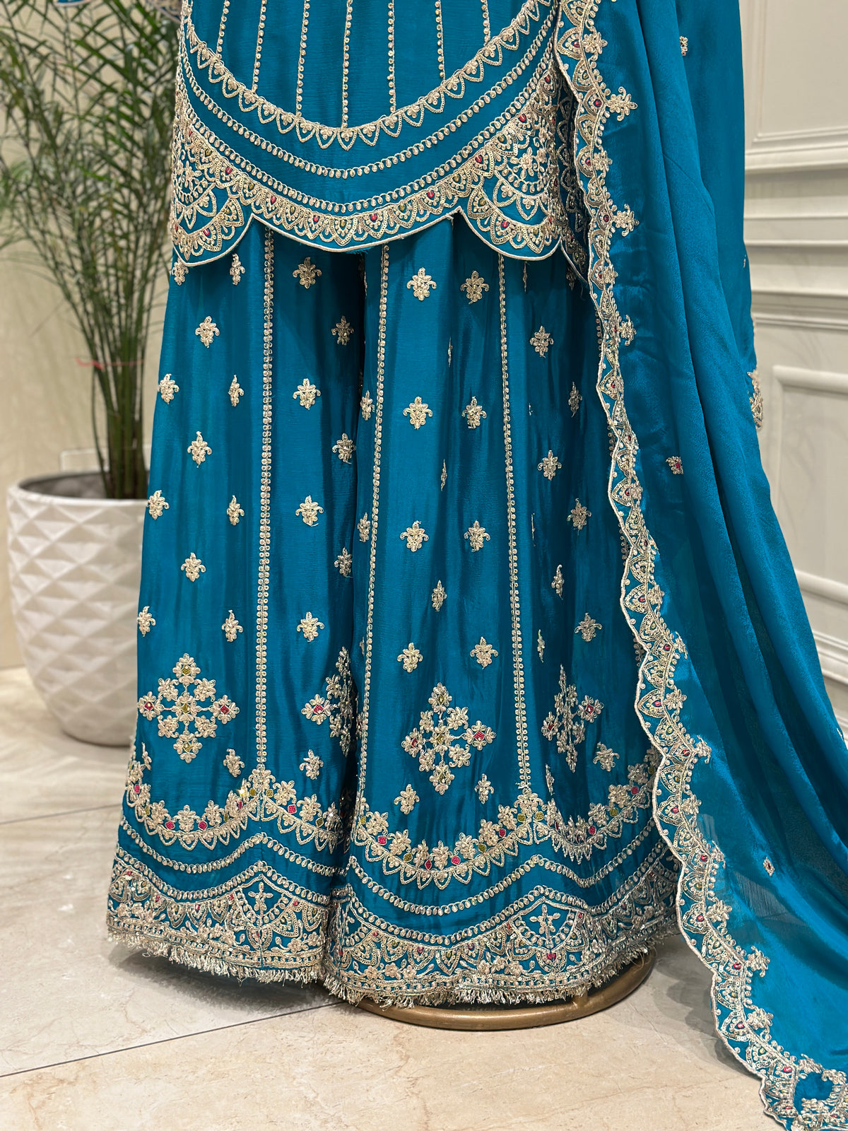 Noor-e-Safiya Chinon Sharara Set