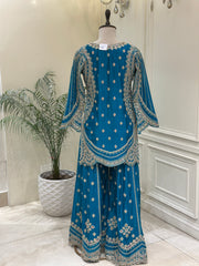 Noor-e-Safiya Chinon Sharara Set