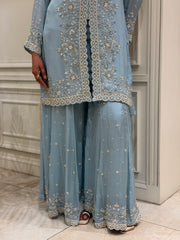 Noor-e-Aab Chinon Chiffon Sharara Set