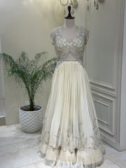 Noor-e-Elara Indo-Western Chinon Gown