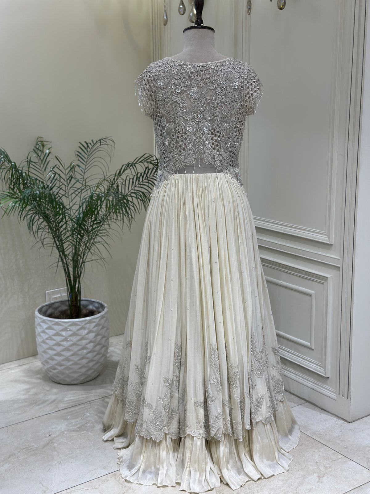 Noor-e-Elara Indo-Western Chinon Gown
