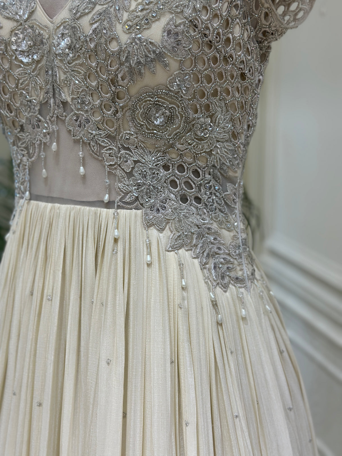 Noor-e-Elara Indo-Western Chinon Gown