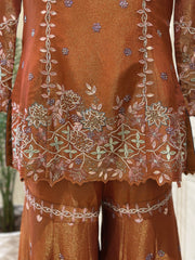 Mehr-e-Zar Tissue Gharara Set