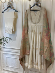 Noor-e-Zar Tissue Anarkali Ensemble