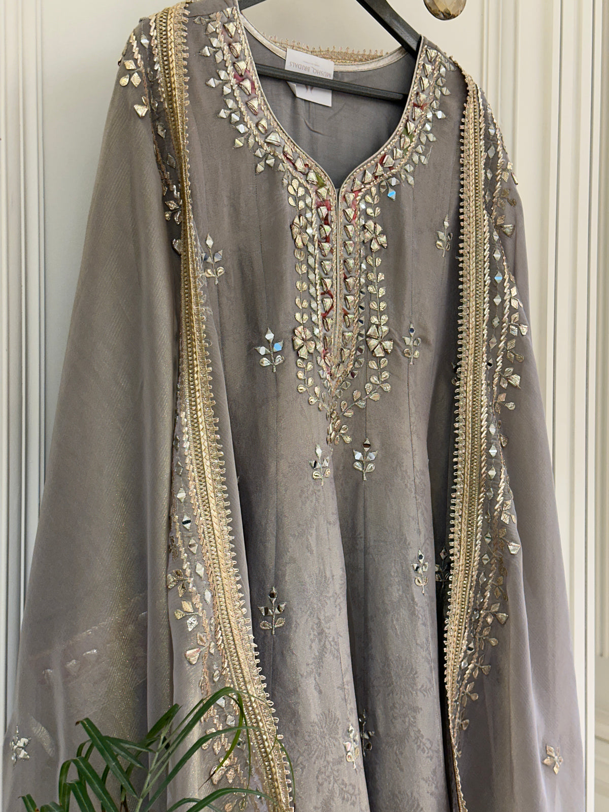 Handcrafted Tissue Anarkali Set