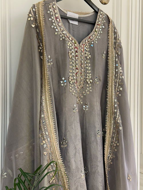 Handcrafted Tissue Anarkali Set