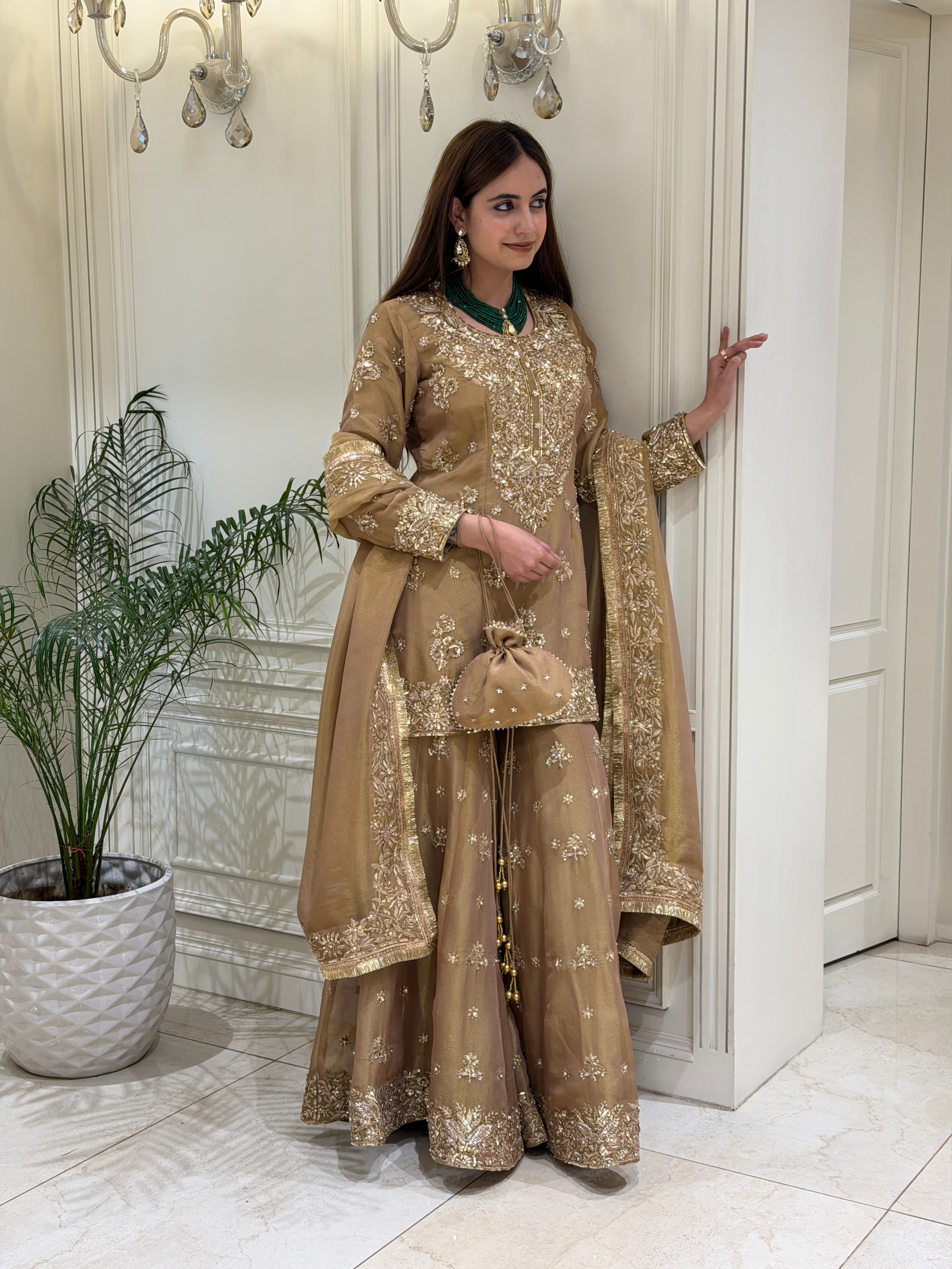 Dabka Zardozi Sharara Set