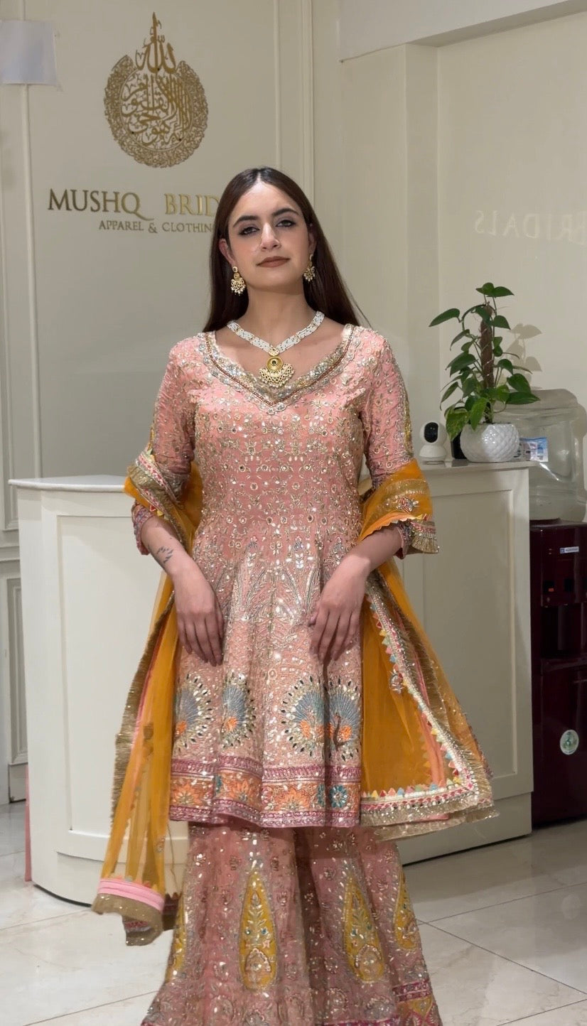 Royal Zari & Mirrorwork Sharara