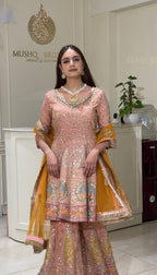 Royal Zari & Mirrorwork Sharara