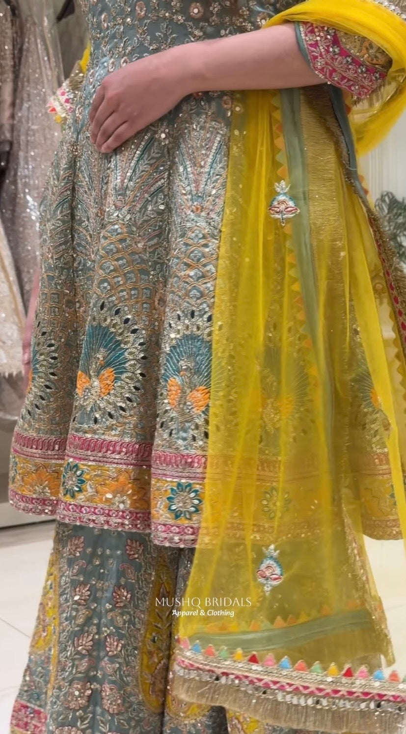 Royal Zari & Mirrorwork Sharara