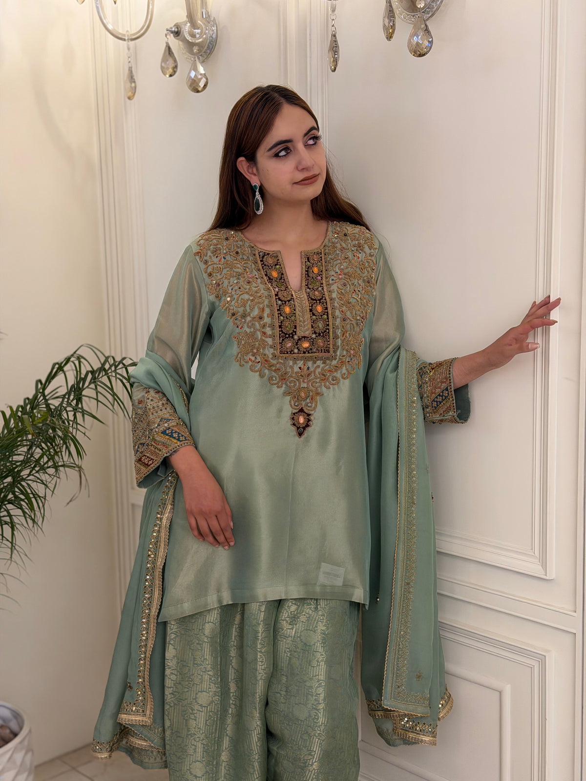 Zarmina Heritage Tissue Shalwar Set