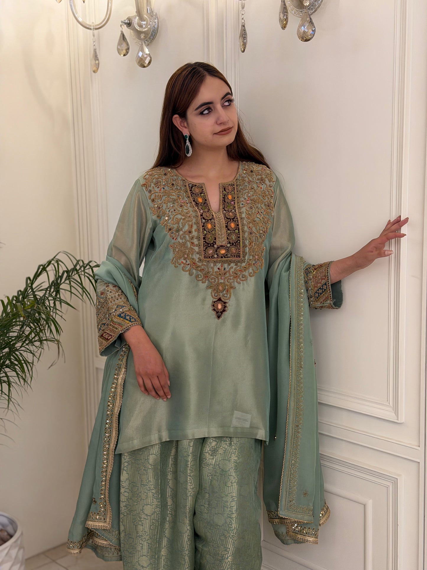 Zarmina Heritage Tissue Shalwar Set