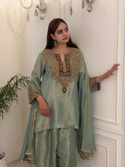 Zarmina Heritage Tissue Shalwar Set