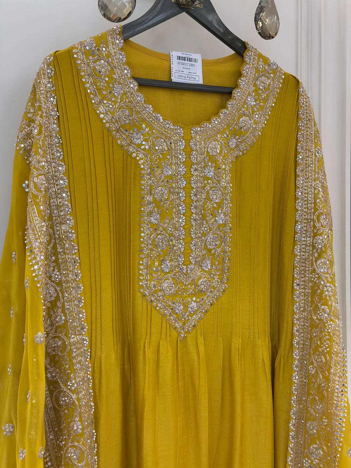 Luxury Silk Semi-Formal Suit Set with Hand Embroidery
