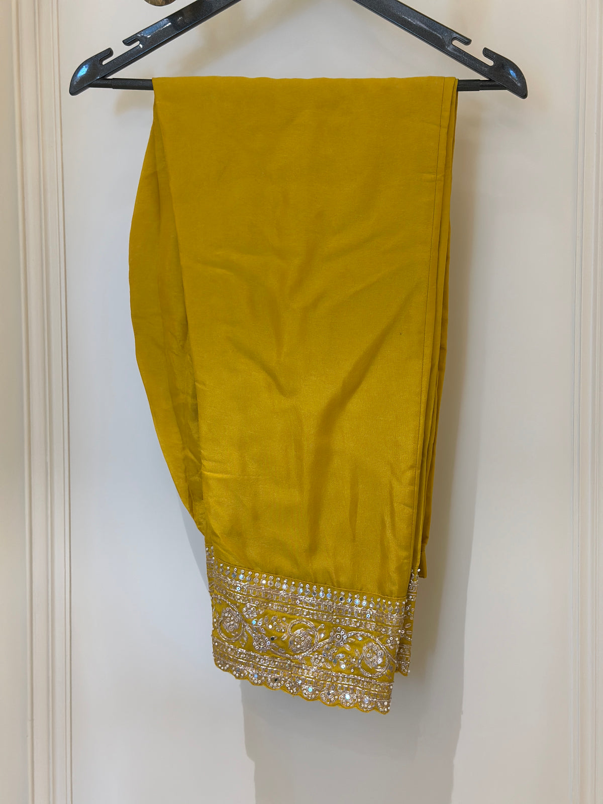 Luxury Silk Semi-Formal Suit Set with Hand Embroidery