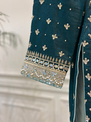 Royal Mirrorwork Silk Gharara Set