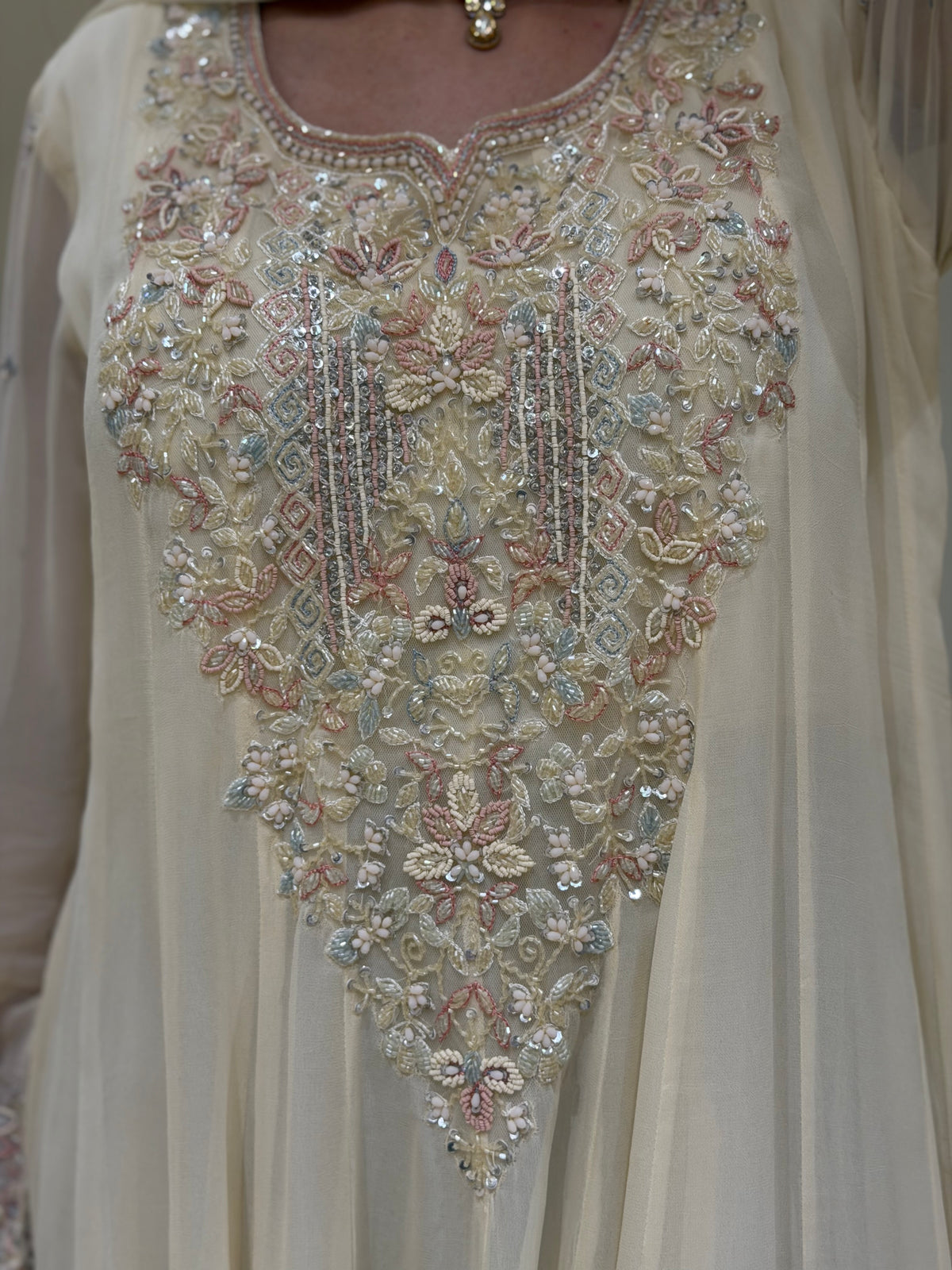 Ethereal Grace – Luxury Georgette Embellished Gown