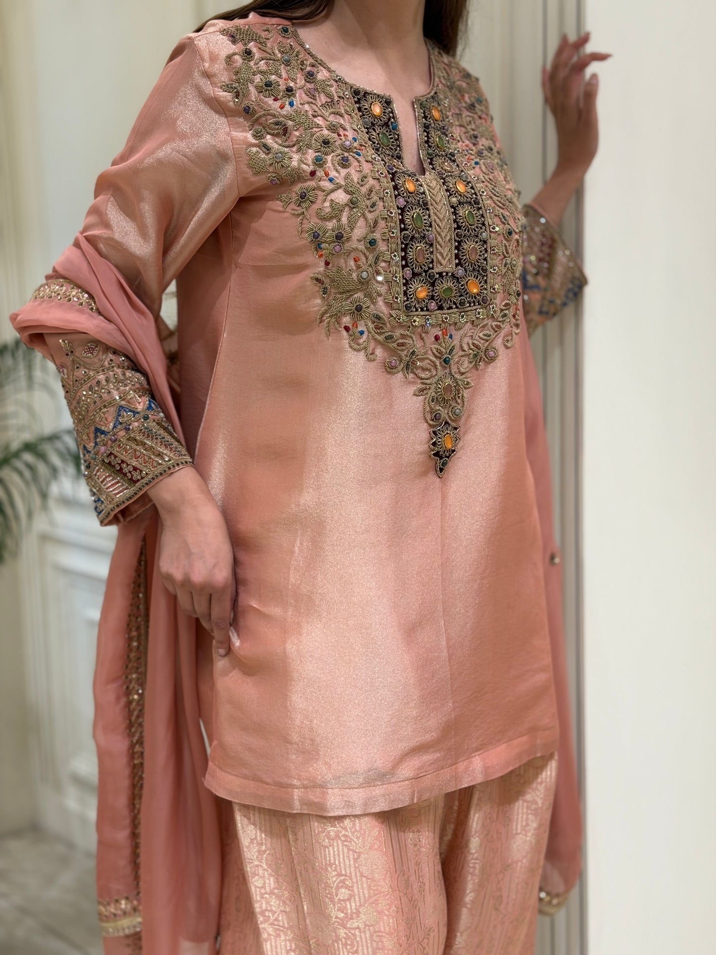 Zarmina Heritage Tissue Shalwar Set