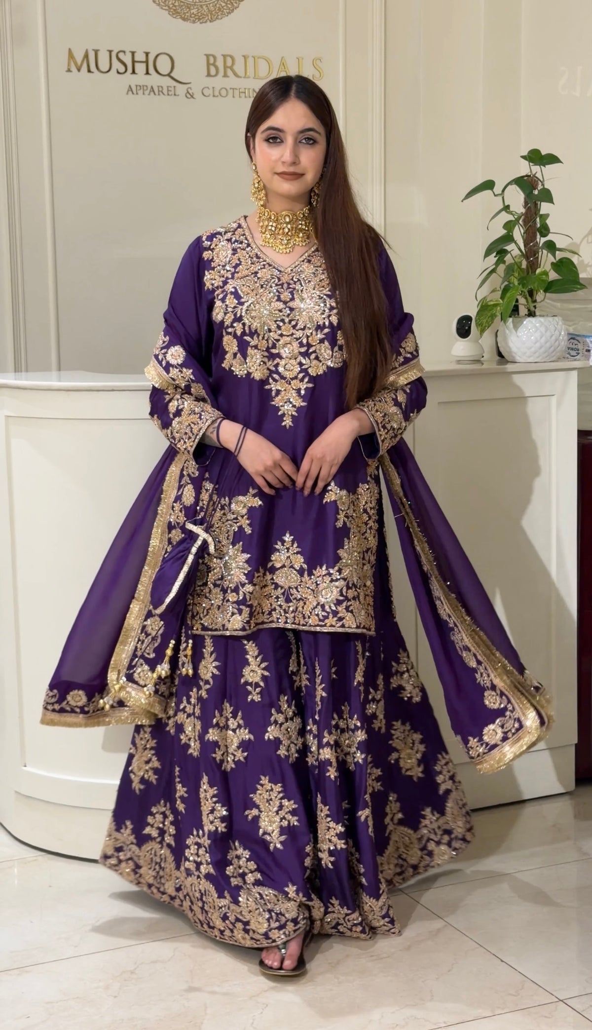Heavy Zari & Sequins Embroidered Sharara Set
