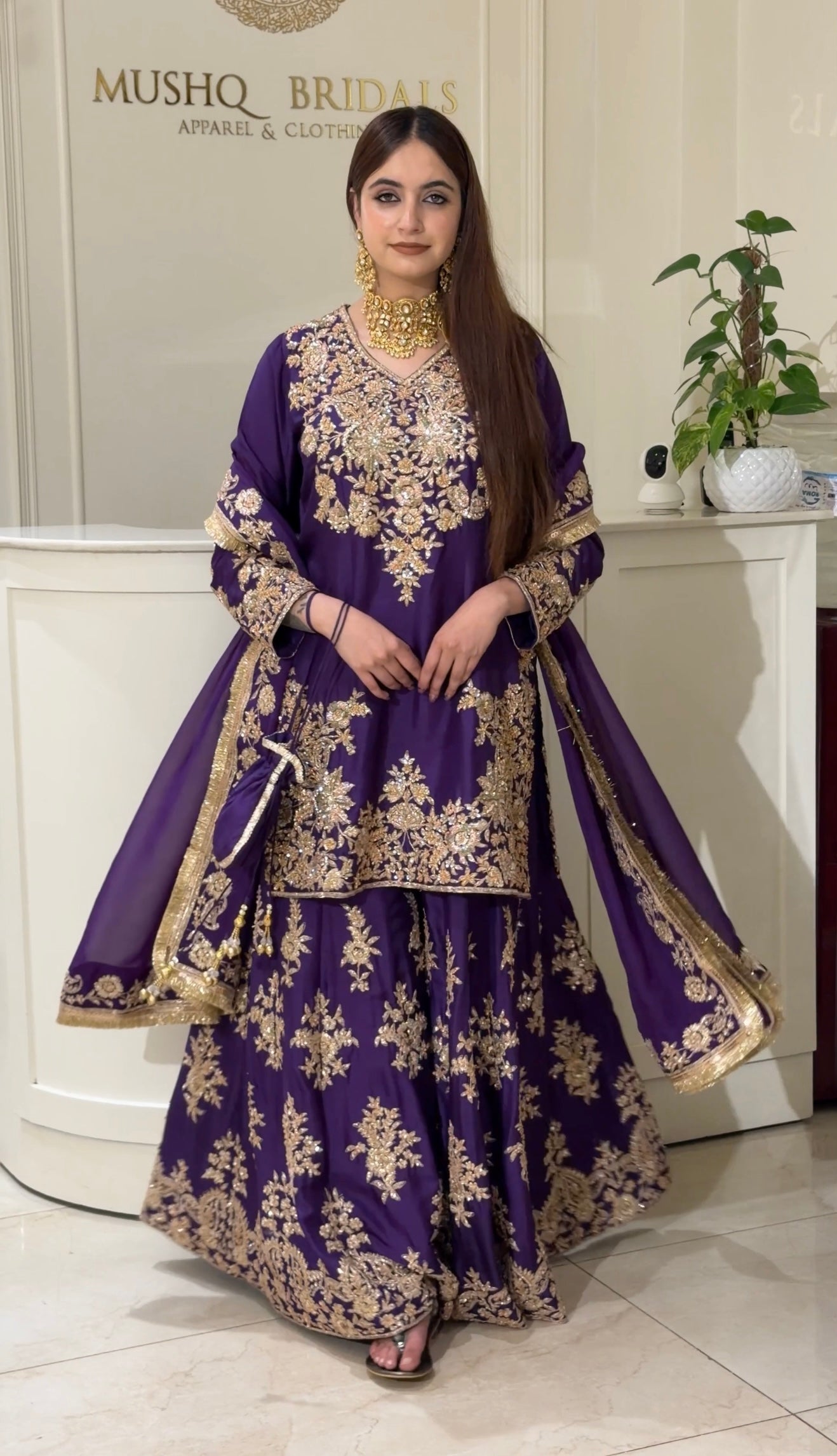 Heavy Zari & Sequins Embroidered Sharara Set