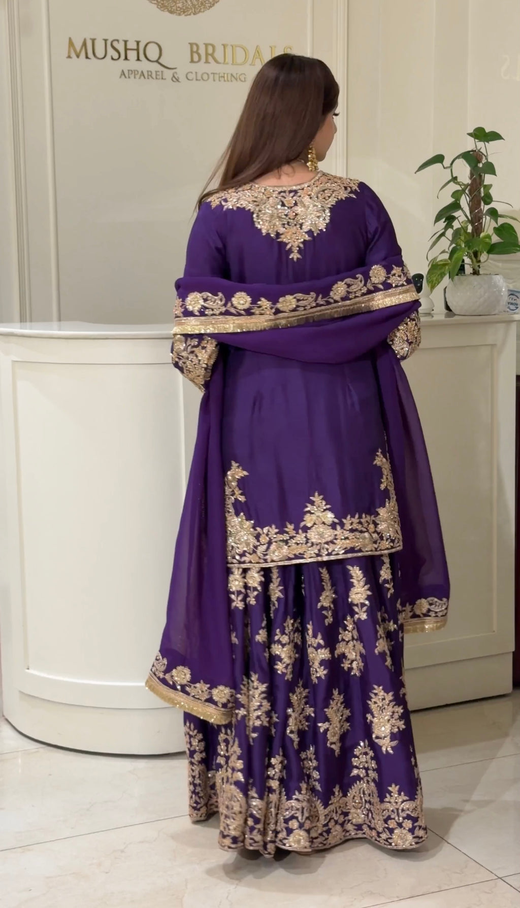 Heavy Zari & Sequins Embroidered Sharara Set