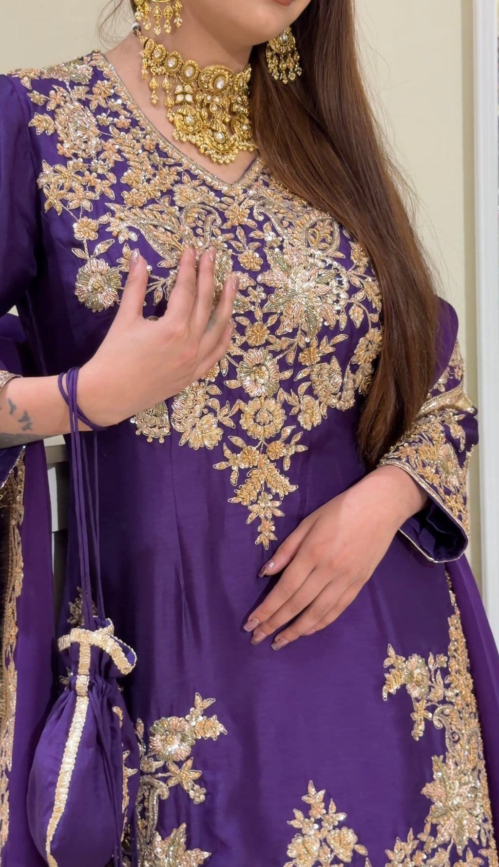 Heavy Zari & Sequins Embroidered Sharara Set