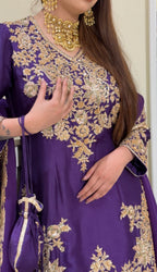 Heavy Zari & Sequins Embroidered Sharara Set