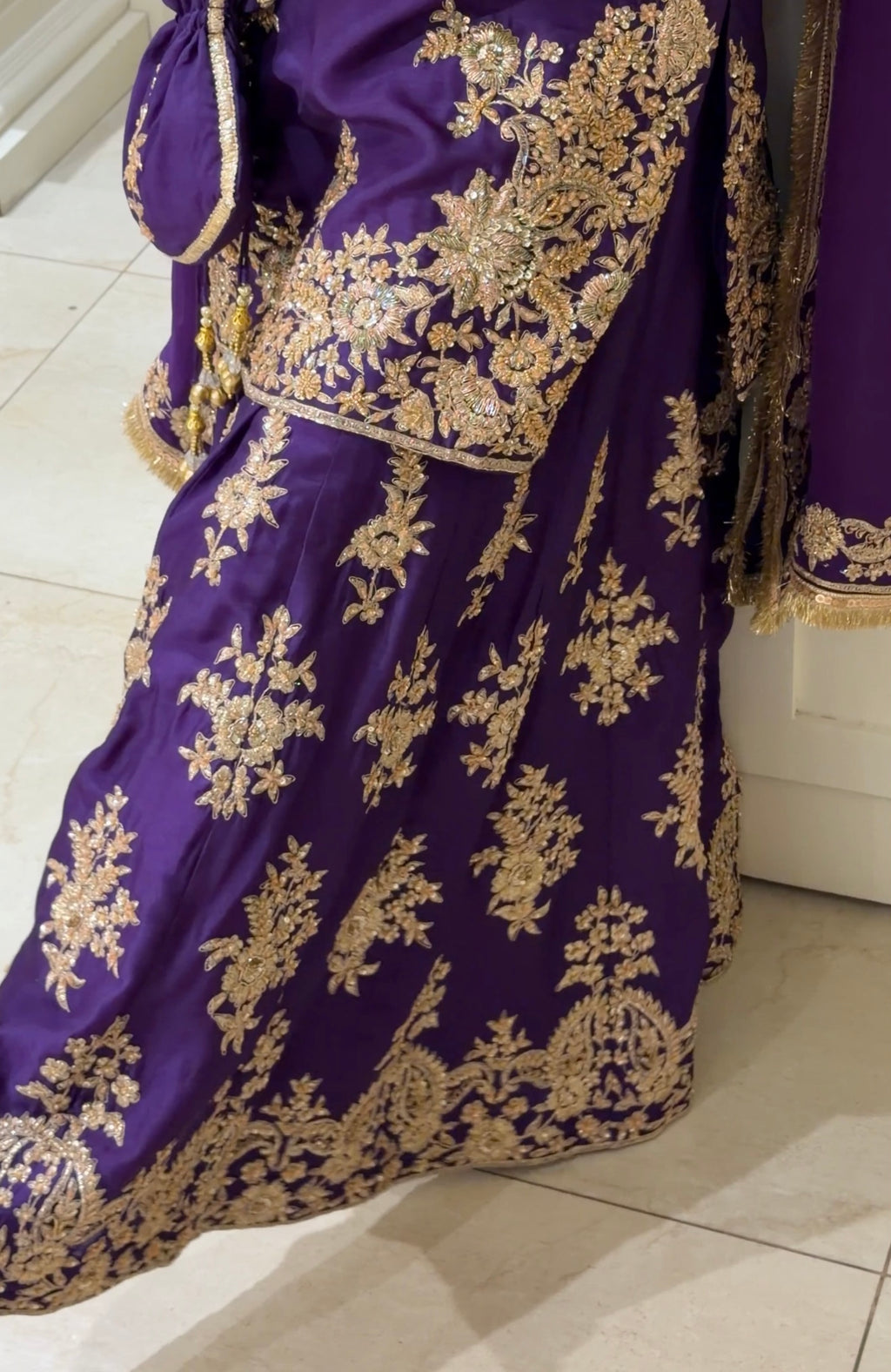 Heavy Zari & Sequins Embroidered Sharara Set