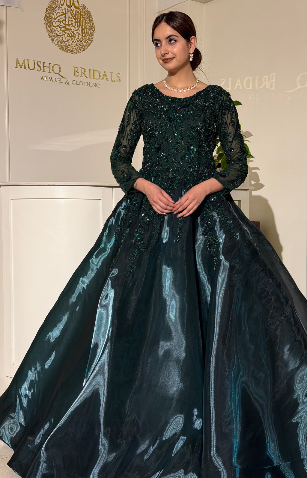 Emerald Noir Couture Ball Gown